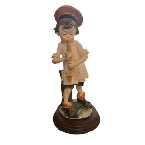 Guiseppe Armani Boy with Sax Vintage Capodimonte Figurine Decor‎  Italian